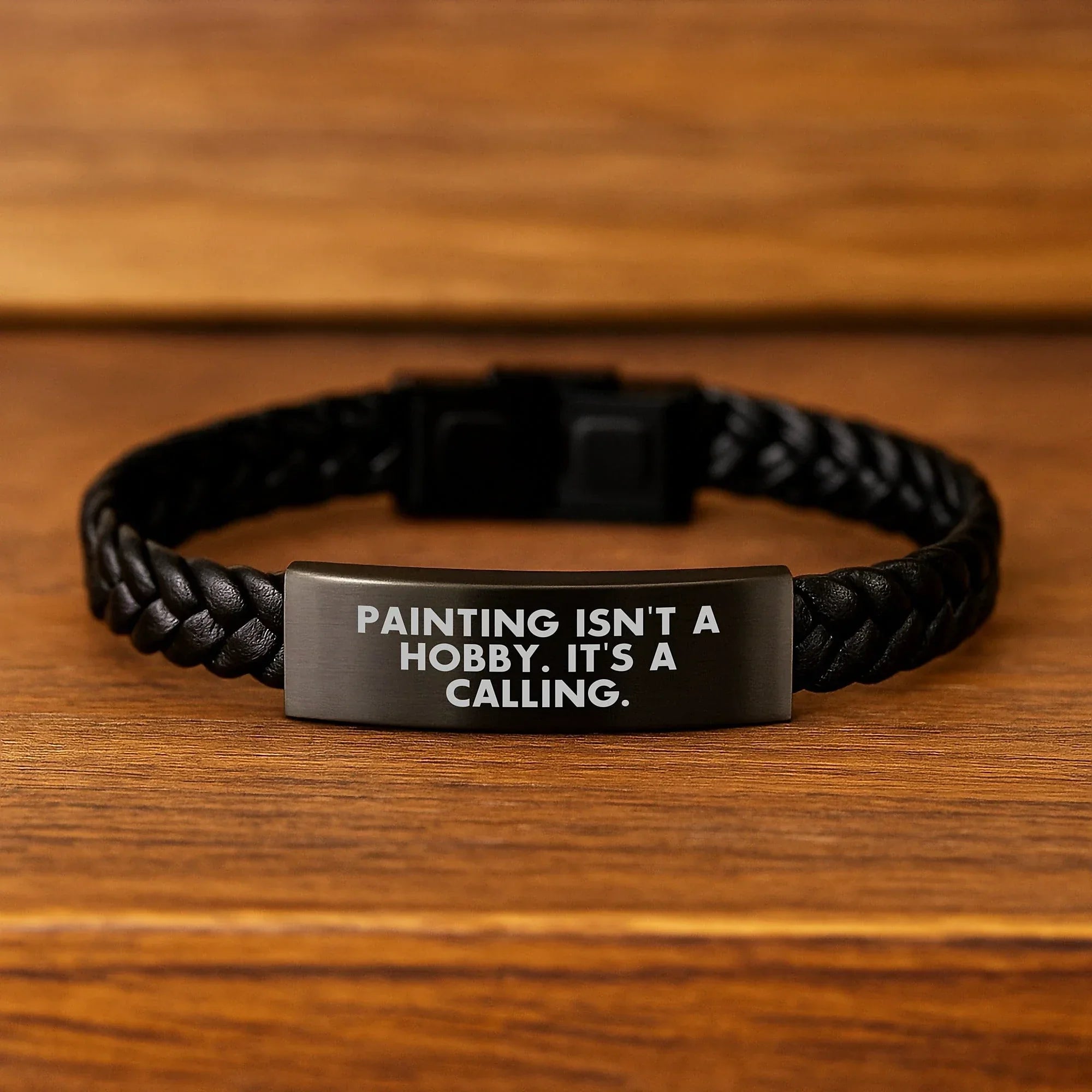 Funny Painting Quotes Inspired Interlaced Leather Bracelet Gifts for Painting Lovers, Valentine's Unique Gifts from Men to Women