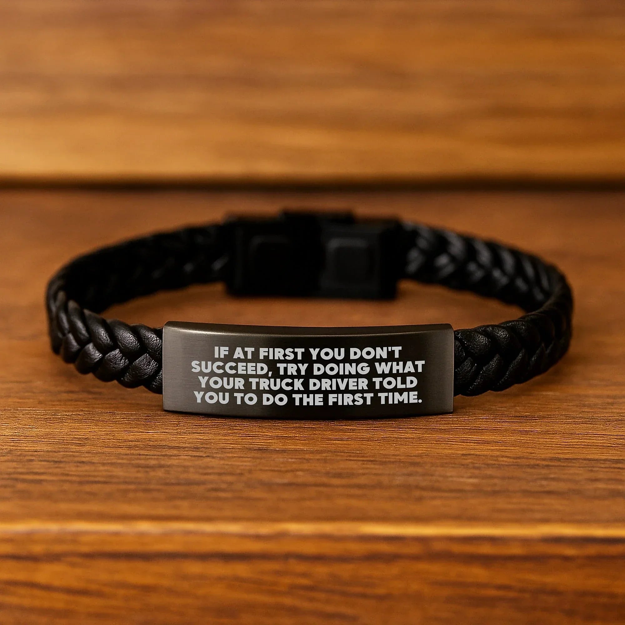 Encouraging Truck Driver Gifts from Friends for Graduation - Funny Interlaced Leather Bracelet