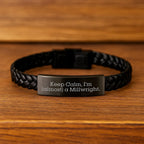 Funny Millwright Gifts, Keep Calm I'm (almost) A Millwright Interlaced Leather Bracelet for Men and Women, Graduation Unique Gifts from Friends and Family