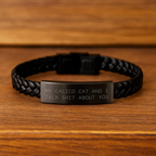 Unique Calico Cat Interlaced Leather Bracelet - Funny Quote Gifts from Men to Women and Calico Cat Lovers on Mother's Day - Image 2