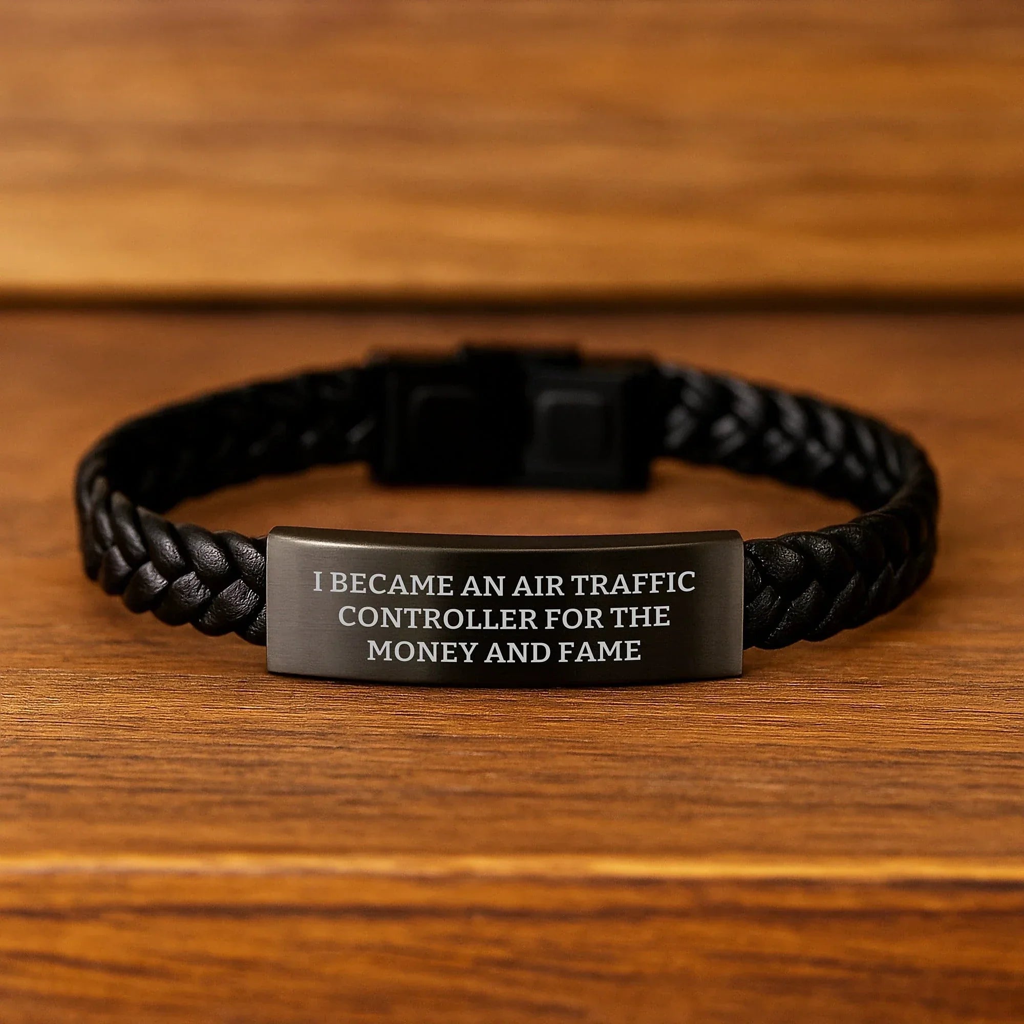 Funny Air Traffic Controller Quotes Interlaced Leather Bracelet, Gifts for Air Traffic Controller Men, Unique Christmas Unique Gifts for Him