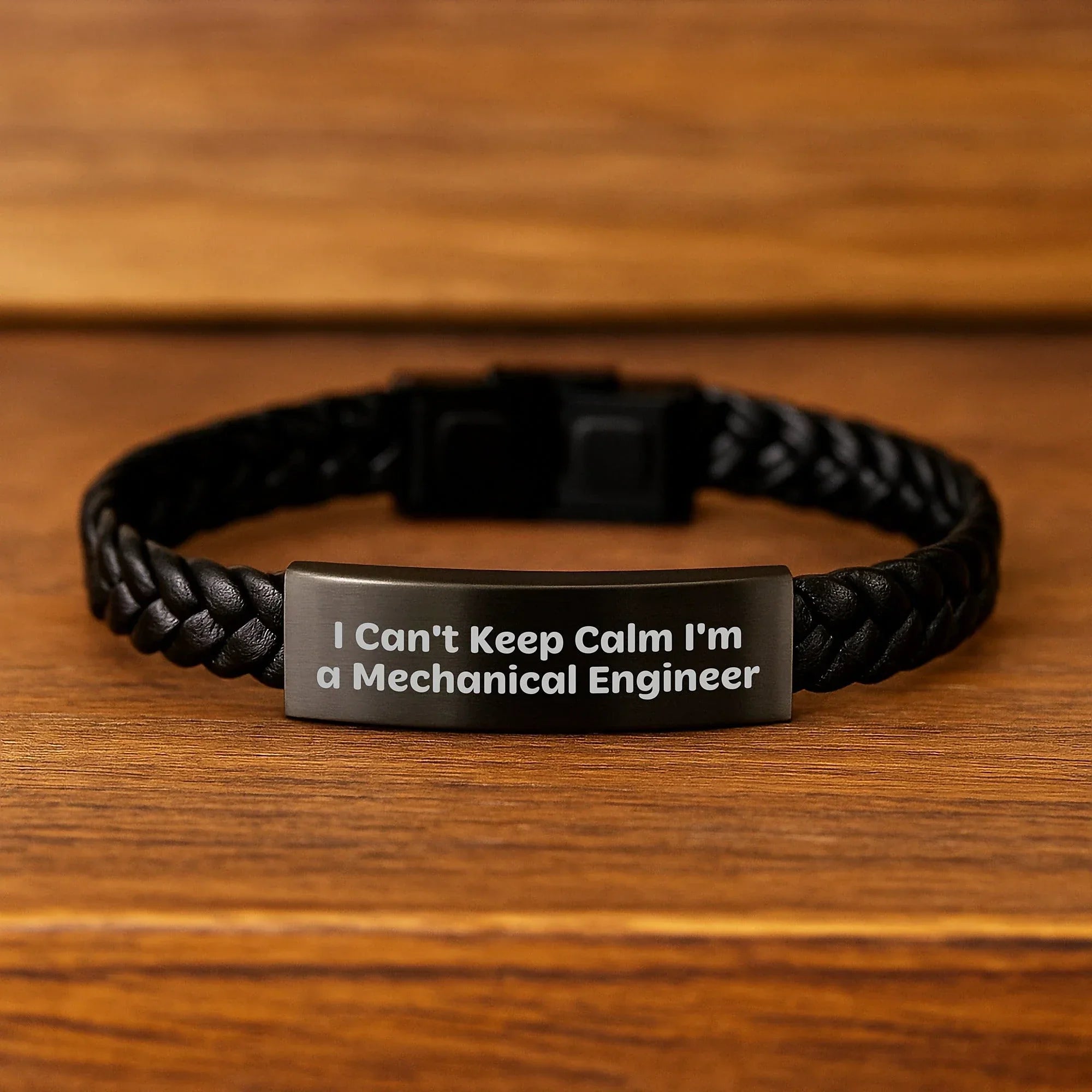 Funny Mechanical Engineer Gifts, I Can't Keep Calm I'm A Mechanical Engineer, Interlaced Leather Bracelet for Birthday, Gifts from Friends, for Men, Unique Present