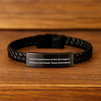 Funny Attendant Quotes Interlaced Leather Bracelet Gifts from Men to Attendant at Christmas, Attendant Appreciation Gift for Women, Strong Women Made Attendant
