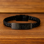 Funny Biologist Gifts - God Found Some Of The Strongest Women And Made Them Biologist, Christmas Unique Gifts for Biologist Women Men Friends Family, Interlaced Leather Bracelet for Biologist Lovers