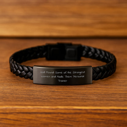 Funny Inspirational Gifts from Friends to Personal Trainers, Interlaced Leather Birthday Unique Gift for Women, Men, Coworkers - Image 2