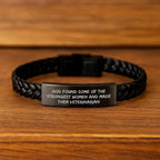 Funny Veterinarian Gifts from Friends for Women - Interlaced Leather Bracelet, God Found Some Of The Strongest Women And Made Them Veterinarian, Christmas Unique Presents