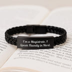 Magistrate Funny Quote Interlaced Leather Bracelet Gifts from Friends for Magistrates Christmas Unique Presents