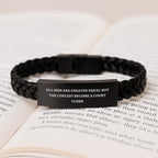 Court Clerk Interlaced Leather Bracelet Birthday Gift for a Best Friend - Image 3