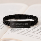 Witty Court Clerk Interlaced Leather Bracelet Birthday Gift for Friends - Image 3