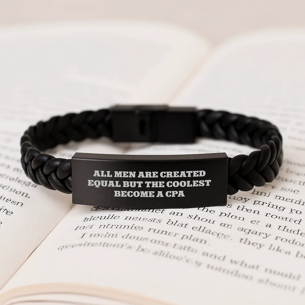 Witty Cpa Interlaced Leather Bracelet Novelty for Friends Birthday Gift - Image 3
