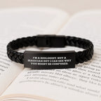 Biologist Gifts for Men Valentine's Unique Interlaced Leather Bracelet Funny Quote I'm A Biologist Not A Magician But I Can See Why You Might Be Confused Gifts from Husband for Sweetheart