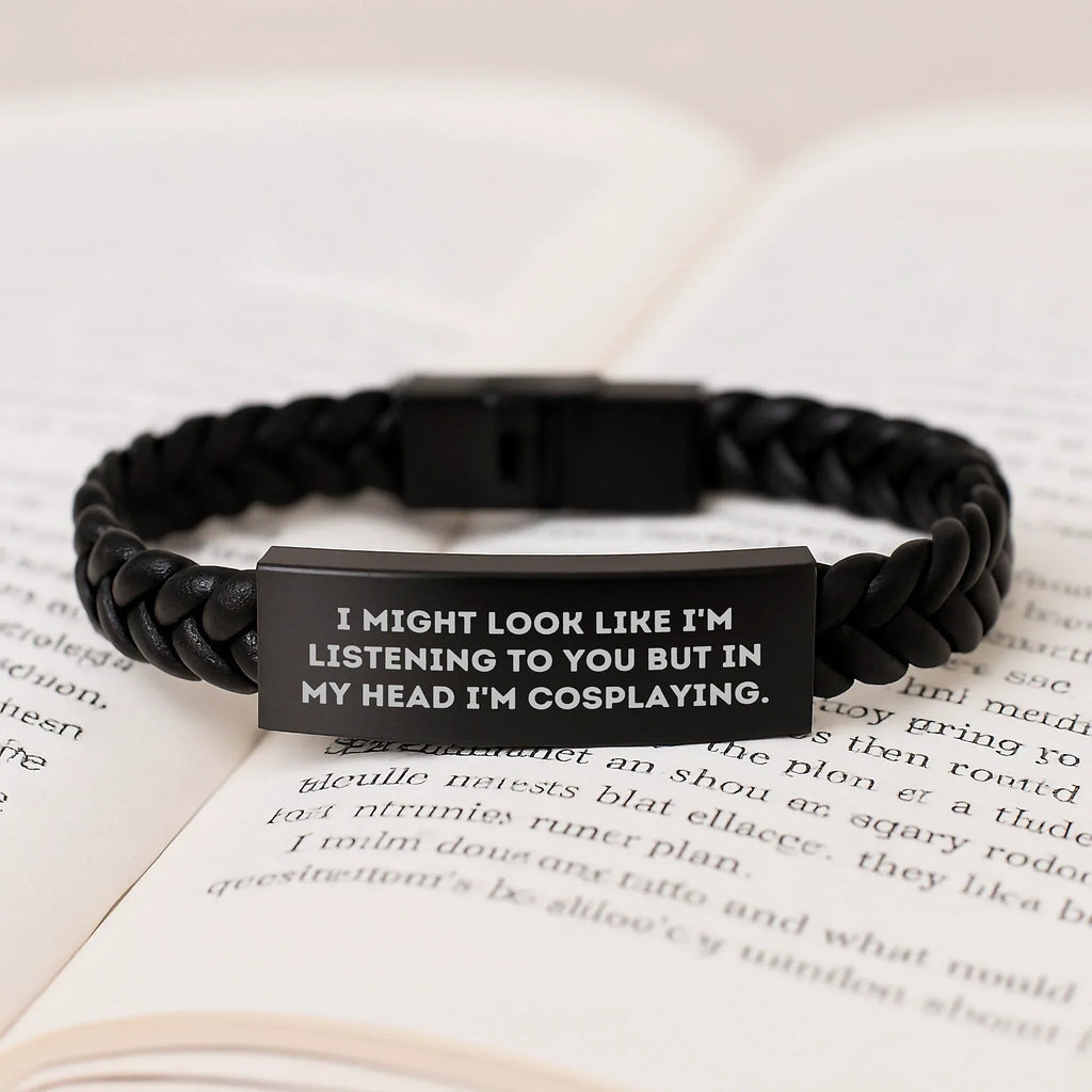Funny Cosplaying Interlaced Leather Bracelet Gifts for Men, Women, Friends, Coworkers, Family, Christmas Unique Gifts from Friends, Family, Women, Men