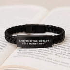 Funny Lawyer Gifts from Mom, Interlaced Leather Bracelet for Lawyer, Christmas Unique Presents
