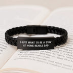Funny Beagle Dad Gifts from Men to Family Members - I Just Want To Be A Stay At Home Beagle Dad Interlaced Leather Bracelet for Beagle Dog Lovers on Graduation