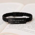 Aunt Gifts, Funny Quote Interlaced Leather Bracelet Gifts from Men to Aunt, Awesome Aunt Looks Like, Birthday Unique Gifts