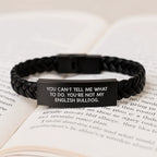 Funny English Bulldog Interlaced Leather Bracelet