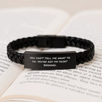 Funny Saint Bernard Dog Gifts, Interlaced Leather Bracelet for Men, Women, Friends, Birthday Unique Gifts from Family, 'You Can't Tell Me What To Do. You're Not My Saint Bernard.'