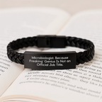 Microbiologist Interlaced Leather Bracelet for Coworkers Birthday Gift - Image 3