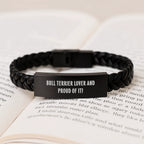 Bull Terrier Lover Leather Bracelet Valentine Gift for Dog Owners