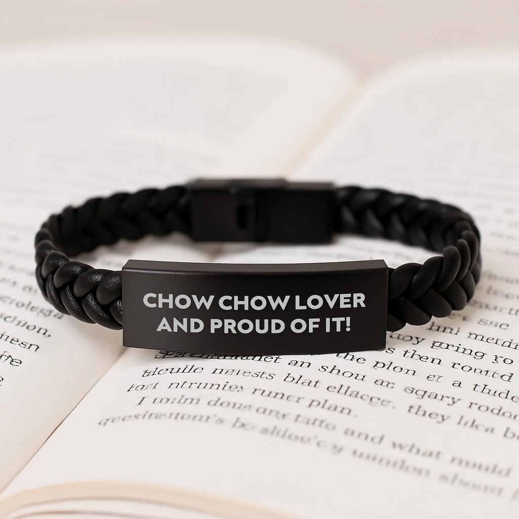 Chow Chow Dog Lover Leather Bracelet Unique Gift From Friends