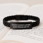 Chow Chow Dog Lover Leather Bracelet Unique Gift From Friends