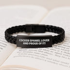Cocker Spaniel Lover Gift Interlace Leather Bracelet For Men And Women Valentines