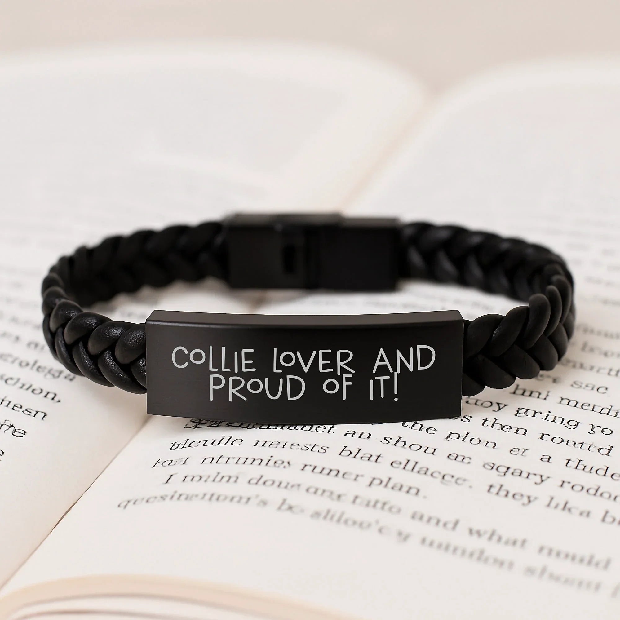 Collie Dog Lover Leather Bracelet Gifts For Him Or Her Valentines
