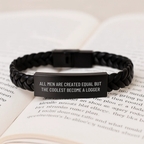 Birthday Gift Logger Keepsake Interlaced Leather Bracelet for Her - Image 3