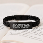 Birthday Gift for Her Mixologist Interlaced Leather Bracelet Present - Image 3