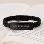 Oncologist Keepsake Interlaced Leather Bracelet for Him Birthday Gift - Image 3