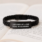 Alabama Keepsake Interlaced Leather Bracelet for Him Graduation Gift - Image 3