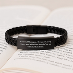 General Manager Interlace Leather Bracelet Novelty Friends Birthday Gift - Image 3