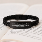 Sassy Landscape Designer Leather Bracelet for Friends Birthday Gift - Image 3