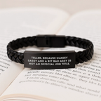 Teller Funny Quote Interlaced Leather Bracelet, Gifts from Men, Women, Friends, Coworkers, Family to Teller, Graduation Unique Gifts - Image 3
