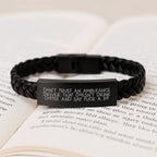 Funny Ambulance Driver Gifts from Men - Unique Interlaced Leather Bracelet for Ambulance Driver Christmas Unique Gifts, Funny Quote