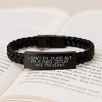 Funny Vice President Gifts from Friends, Inspirational Interlaced Leather Bracelet for Vice President, 'I Can't Fix Stupid But I'm A Fairly Decent Vice President' Christmas Unique Gifts