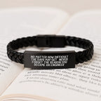 Engineer Inspirational Gifts from Friends for Christmas Unique Leather Interlaced Bracelet with Stainless Steel