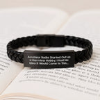 Funny Amateur Radio Gifts for Men - Interlaced Leather Bracelet with Stainless Steel, Perfect for Christmas Unique Gifts from Friends to Amateur Radio Enthusiasts