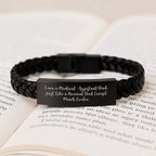 Medical Assistant Dad Gifts, Funny Quote Interlaced Leather Bracelet, Gifts from Men for Medical Assistant Graduation, Gifts for Medical Assistant Dads