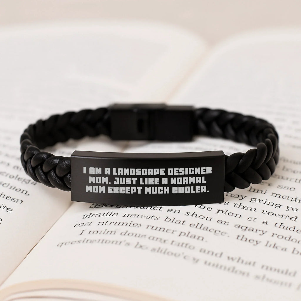 Landscape Designer Mom's Gift, Interlaced Leather Birthday Presents from Mom to Landscape Designer, Funny Quote Inside, Unique Gifts for Women Friends, Coworkers, and Family