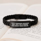 Landscape Designer Mom's Gift, Interlaced Leather Birthday Presents from Mom to Landscape Designer, Funny Quote Inside, Unique Gifts for Women Friends, Coworkers, and Family