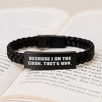 Funny Cook Gifts, Interlaced Leather Bracelet for Men, Funny Christmas Unique Gifts from Friends