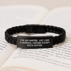 Umpire Novelty Interlaced Leather Bracelet for Friends Birthday Gift - Image 3
