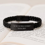 Sexy Nurse Gifts from Friends for Birthday - Interlaced Leather Bracelet, 'I'm That Sexy Nurse Everybody's Talking About.' Quote