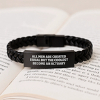 Funny Actuary Quote Interlaced Leather Bracelet, Gifts from Men, Actuary Gifts for Dad on Father's Day Unique - Image 3