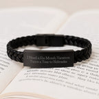 Funny Nebraska Interlaced Leather Bracelet Gifts for Men from Friends, 'I Need A Six Month Vacation Twice A Year To Nebraska' Birthday Unique Gifts