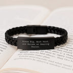 Inspiring Dealer Gifts from Friends - Interlaced Leather Bracelet for Birthday Unique Gifts to Men, Women, Coworkers, Family
