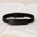 Principal Gifts from Friends, Inspirational Interlaced Leather Bracelet for Men, Dream Big Work Hard and Become Amazing Principal, Birthday Unique Gifts