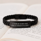 Nana Keepsake Elegant Interlaced Leather Bracelet for Him Birthday Gift - Image 3