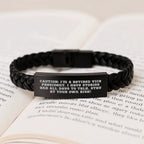 Funny Vice President Gifts: Interlaced Leather Bracelt from Coworkers, Inspirational Quote, Unique Graduation Presents for Men
